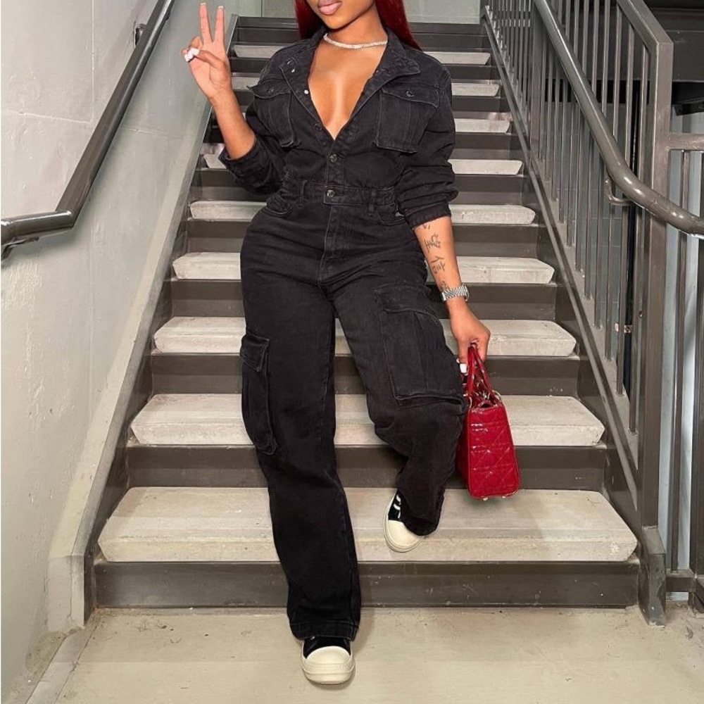 Full Denim Jumpsuit